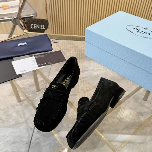 Replica Prada Leather Shoes For Women #1409387 $102.00 USD for Wholesale