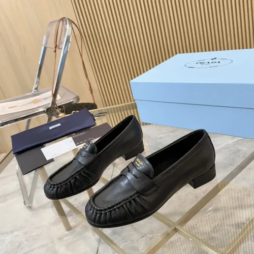 Prada Leather Shoes For Women #1409389 $102.00 USD, Wholesale Replica Prada Leather Shoes