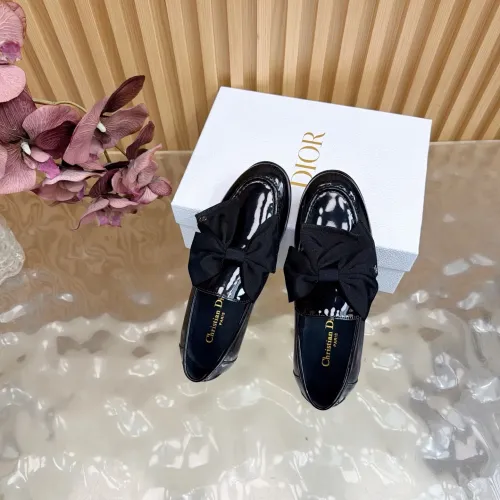 Replica Christian Dior Leather Shoes For Women #1409393 $115.00 USD for Wholesale