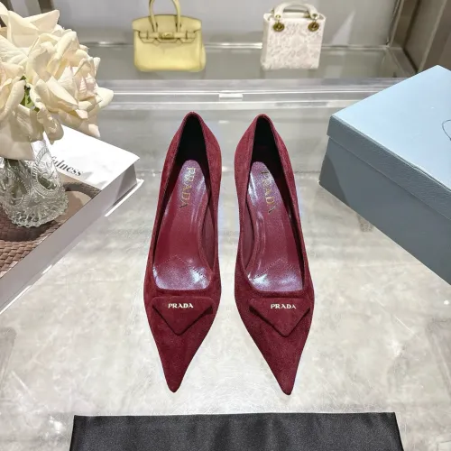 Replica Prada High-heeled Shoes For Women #1409411 $108.00 USD for Wholesale