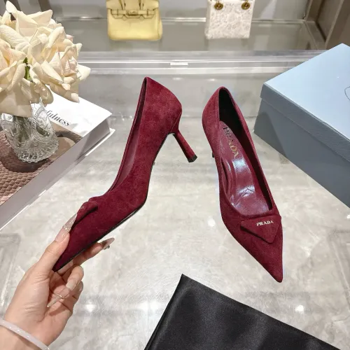 Replica Prada High-heeled Shoes For Women #1409411 $108.00 USD for Wholesale