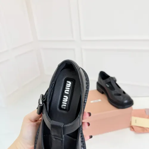 Replica MIU MIU Leather Shoes For Women #1409419 $102.00 USD for Wholesale