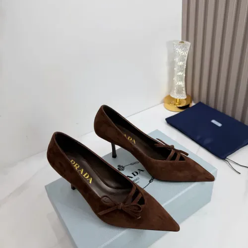 Prada High-heeled Shoes For Women #1409432 $102.00 USD, Wholesale Replica Prada High-heeled Shoes