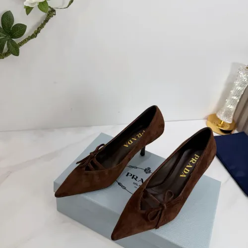 Replica Prada High-heeled Shoes For Women #1409432 $102.00 USD for Wholesale