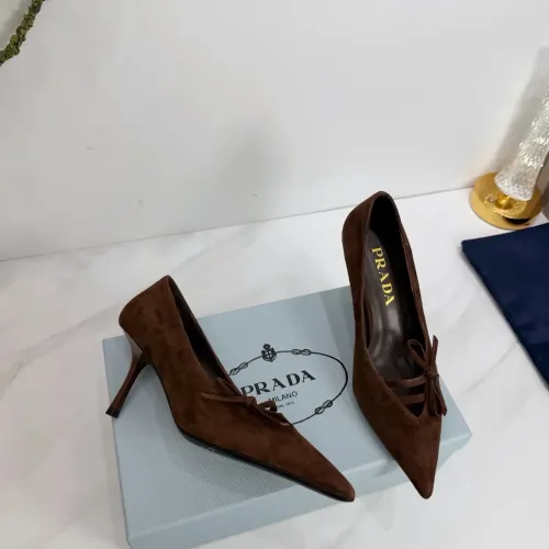 Replica Prada High-heeled Shoes For Women #1409432 $102.00 USD for Wholesale