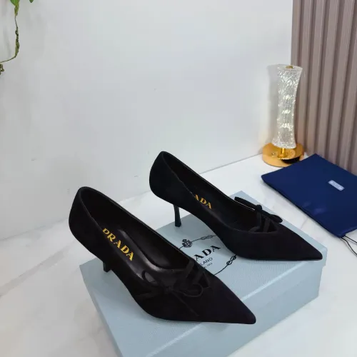 Prada High-heeled Shoes For Women #1409433 $102.00 USD, Wholesale Replica Prada High-heeled Shoes