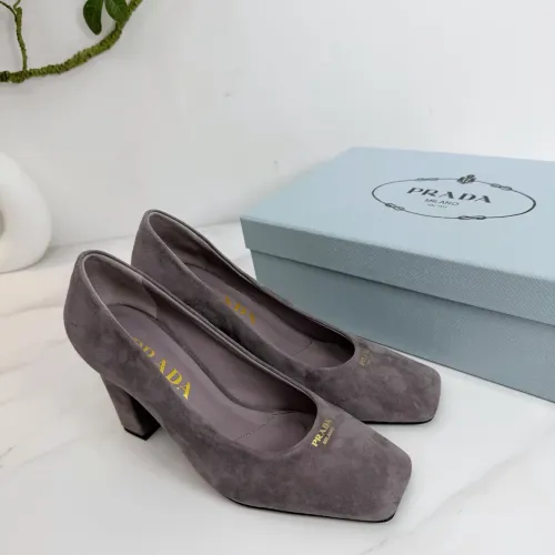 Prada High-heeled Shoes For Women #1409438 $102.00 USD, Wholesale Replica Prada High-heeled Shoes