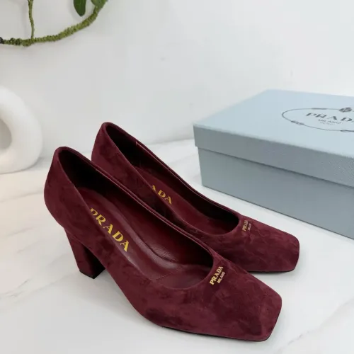 Prada High-heeled Shoes For Women #1409439 $102.00 USD, Wholesale Replica Prada High-heeled Shoes