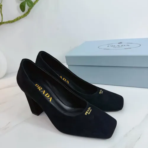 Prada High-heeled Shoes For Women #1409441 $102.00 USD, Wholesale Replica Prada High-heeled Shoes