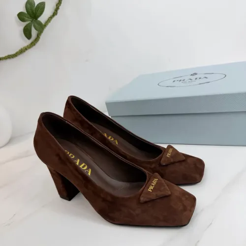 Prada High-heeled Shoes For Women #1409444 $102.00 USD, Wholesale Replica Prada High-heeled Shoes