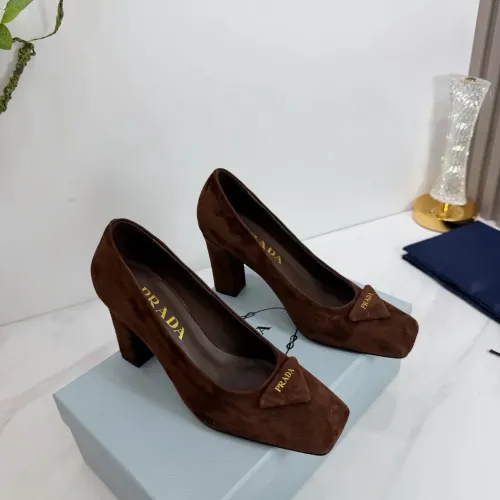 Replica Prada High-heeled Shoes For Women #1409444 $102.00 USD for Wholesale