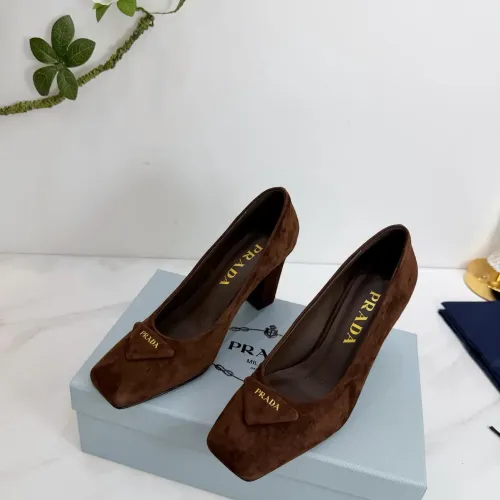 Replica Prada High-heeled Shoes For Women #1409444 $102.00 USD for Wholesale