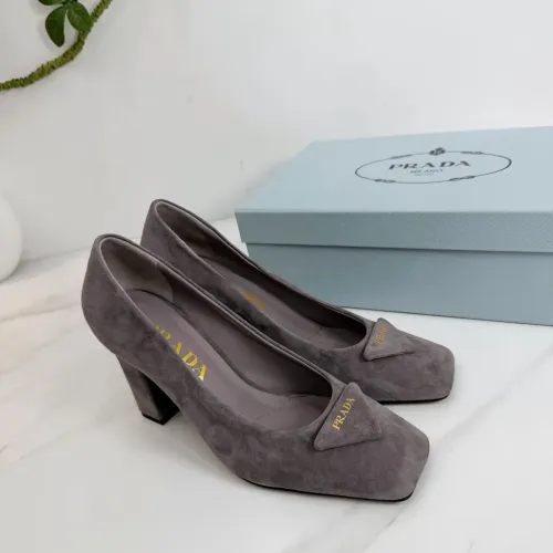 Prada High-heeled Shoes For Women #1409446 $102.00 USD, Wholesale Replica Prada High-heeled Shoes