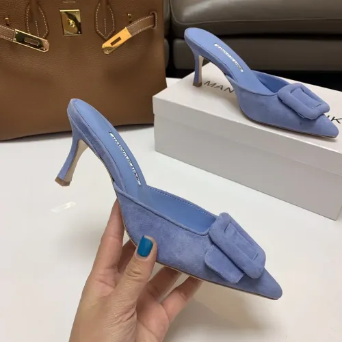 Replica Manolo Blahnik Slippers For Women #1409576 $96.00 USD for Wholesale