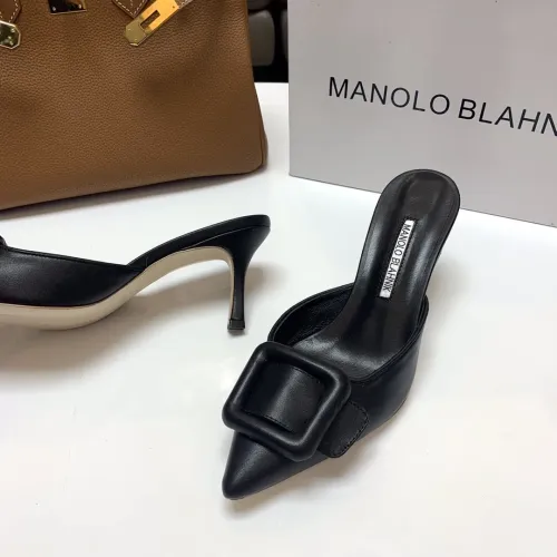 Replica Manolo Blahnik Slippers For Women #1409578 $96.00 USD for Wholesale