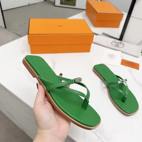 Replica Hermes Slippers For Women #1409946 $82.00 USD for Wholesale