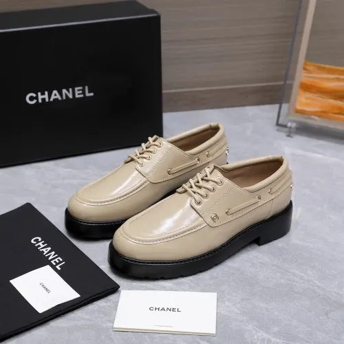 Chanel Leather Shoes For Women #1410022 $122.00 USD, Wholesale Replica Chanel Leather Shoes