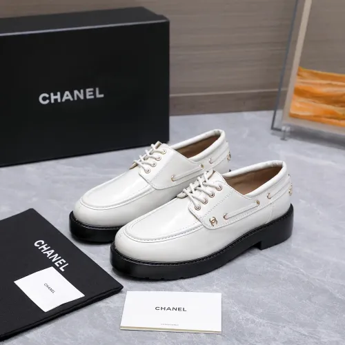 Chanel Leather Shoes For Women #1410023 $122.00 USD, Wholesale Replica Chanel Leather Shoes