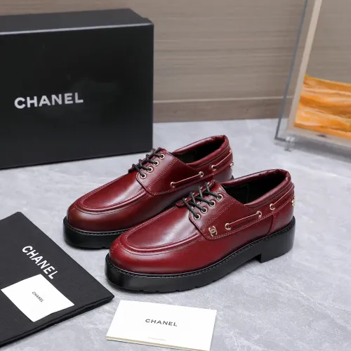 Chanel Leather Shoes For Women #1410024 $122.00 USD, Wholesale Replica Chanel Leather Shoes