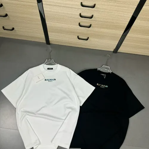 Replica Balmain T-Shirts Short Sleeved For Unisex #1410217 $32.00 USD for Wholesale