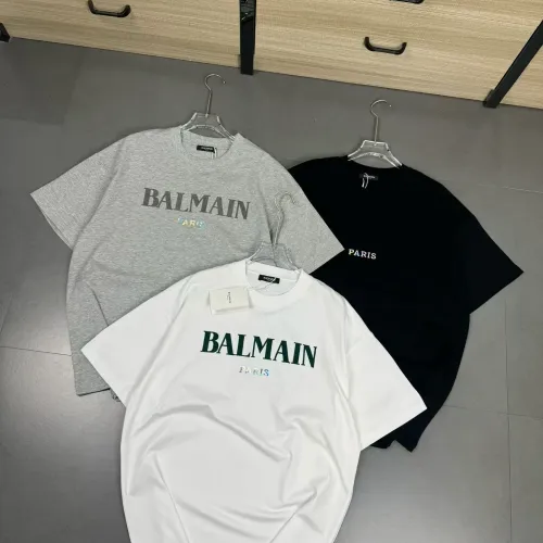 Replica Balmain T-Shirts Short Sleeved For Unisex #1410219 $32.00 USD for Wholesale