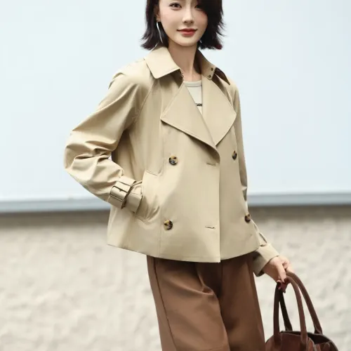 Replica Burberry Trench Coat Long Sleeved For Women #1410241 $132.00 USD for Wholesale