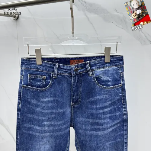 Replica Hermes Jeans For Men #1410371 $48.00 USD for Wholesale