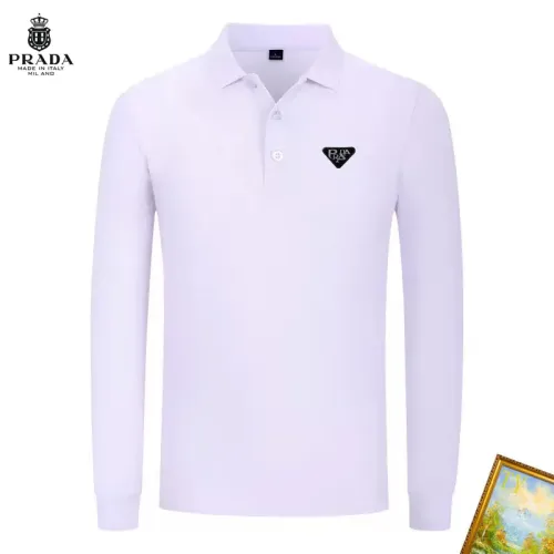 Prada T-Shirts Long Sleeved For Men #1410486 $40.00 USD, Wholesale Replica Prada T-Shirts