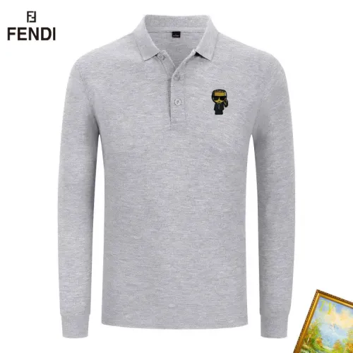 Fendi T-Shirts Long Sleeved For Men #1410498 $40.00 USD, Wholesale Replica Fendi T-Shirts
