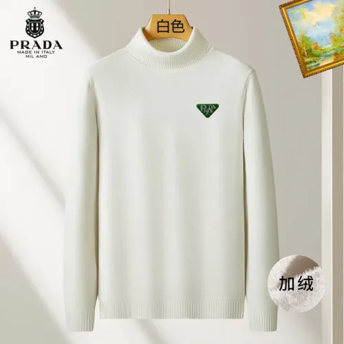 Prada Sweaters Long Sleeved For Men #1410672 $48.00 USD, Wholesale Replica Prada Sweaters