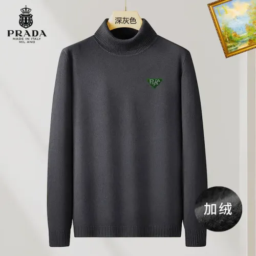 Prada Sweaters Long Sleeved For Men #1410674 $48.00 USD, Wholesale Replica Prada Sweaters
