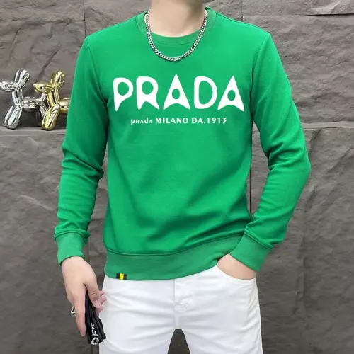 Prada Hoodies Long Sleeved For Men #1410966 $48.00 USD, Wholesale Replica Prada Hoodies