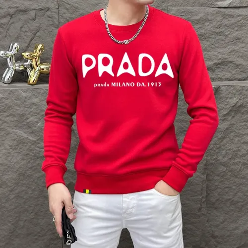 Prada Hoodies Long Sleeved For Men #1410967 $48.00 USD, Wholesale Replica Prada Hoodies