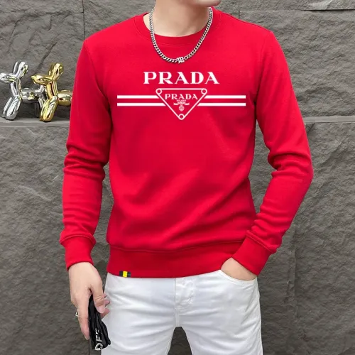 Prada Hoodies Long Sleeved For Men #1410991 $48.00 USD, Wholesale Replica Prada Hoodies