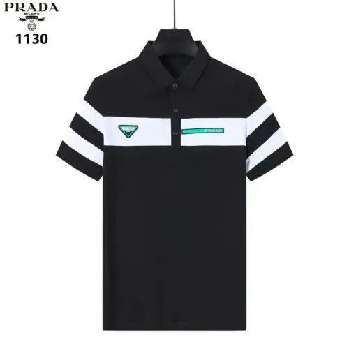 Prada T-Shirts Short Sleeved For Men #1411031 $38.00 USD, Wholesale Replica Prada T-Shirts