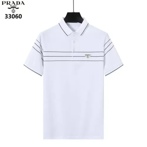 Prada T-Shirts Short Sleeved For Men #1411266 $38.00 USD, Wholesale Replica Prada T-Shirts