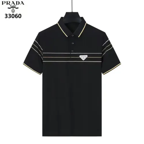 Prada T-Shirts Short Sleeved For Men #1411268 $38.00 USD, Wholesale Replica Prada T-Shirts