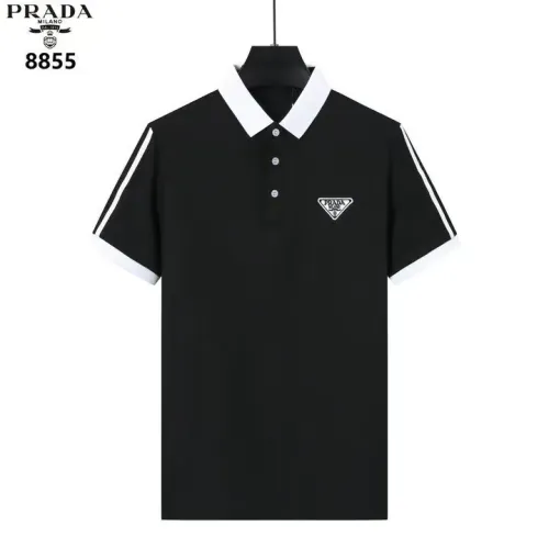 Prada T-Shirts Short Sleeved For Men #1411271 $38.00 USD, Wholesale Replica Prada T-Shirts