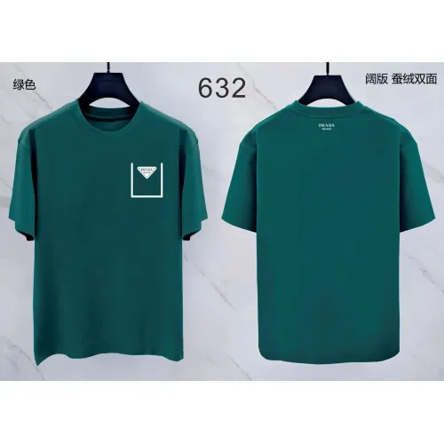 Prada T-Shirts Short Sleeved For Men #1411391 $38.00 USD, Wholesale Replica Prada T-Shirts