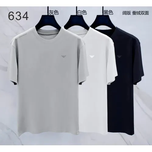 Replica Armani T-Shirts Short Sleeved For Men #1411445 $38.00 USD for Wholesale