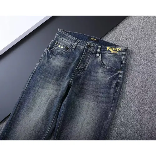 Replica Fendi Jeans For Men #1411586 $45.00 USD for Wholesale