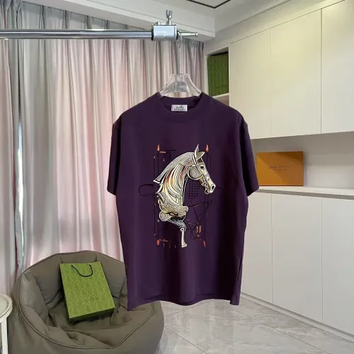 Hermes T-Shirts Short Sleeved For Unisex #1411923 $42.00 USD, Wholesale Replica Hermes T-Shirts