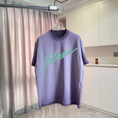 Balmain T-Shirts Short Sleeved For Unisex #1411935 $45.00 USD, Wholesale Replica Balmain T-Shirts
