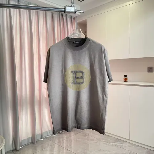 Balmain T-Shirts Short Sleeved For Unisex #1411941 $45.00 USD, Wholesale Replica Balmain T-Shirts