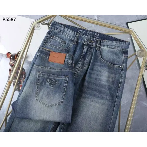 Replica Prada Jeans For Men #1412454 $45.00 USD for Wholesale