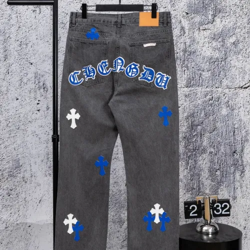 Replica Chrome Hearts Jeans For Men #1412466 $64.00 USD for Wholesale