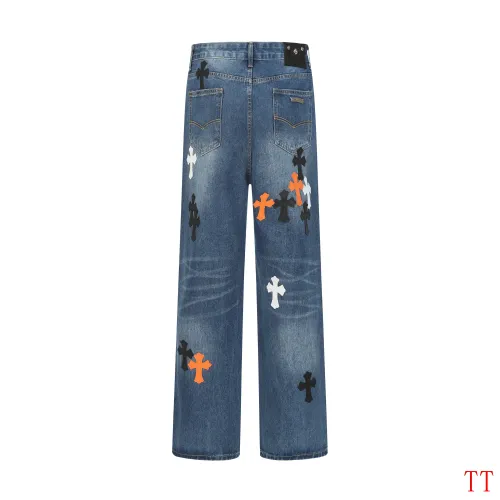 Replica Chrome Hearts Jeans For Men #1412474 $60.00 USD for Wholesale
