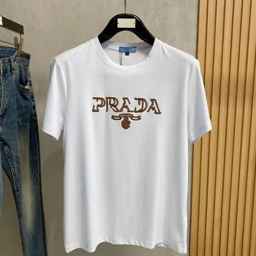 Prada T-Shirts Short Sleeved For Men #1412486 $76.00 USD, Wholesale Replica Prada T-Shirts