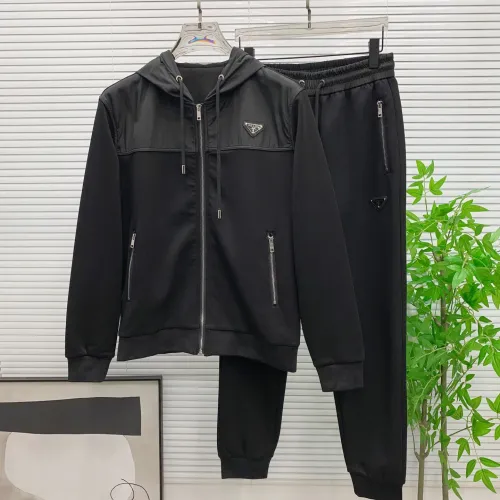 Prada Tracksuits Long Sleeved For Men #1412701 $128.00 USD, Wholesale Replica Prada Tracksuits