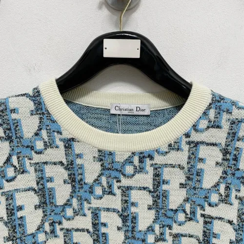 Replica Christian Dior Sweaters Long Sleeved For Men #1412722 $85.00 USD for Wholesale